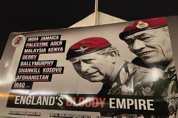 King and Ex-Paras Captain Appear on Bloody Sunday Group’s Billboard in Derry