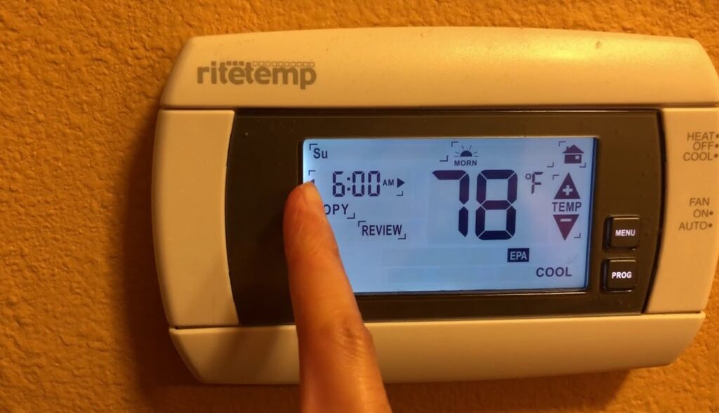 how to reset ritetemp thermostat