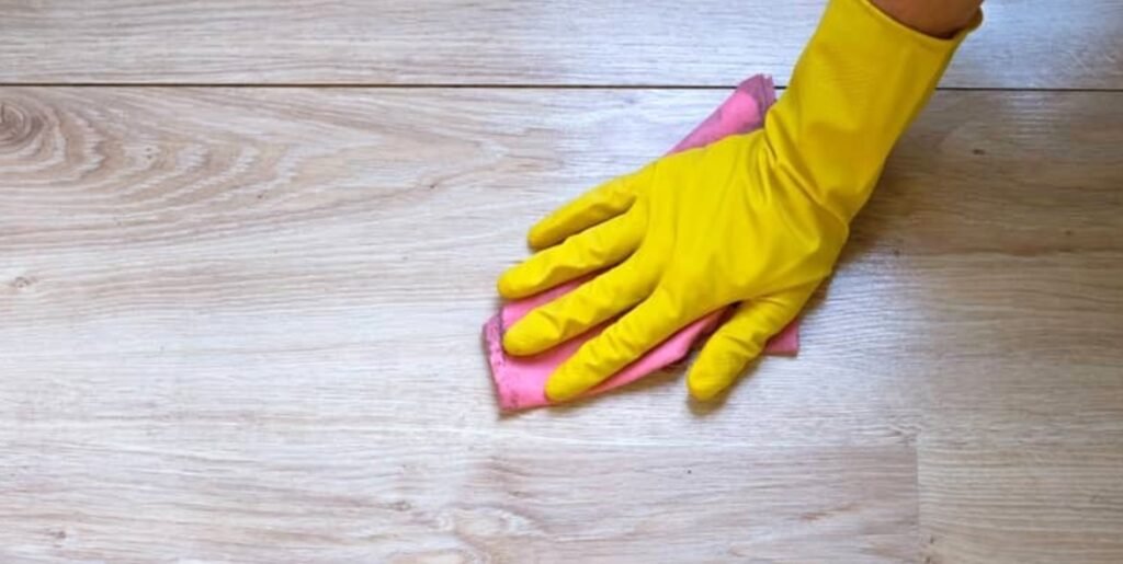 how to clean hybrid flooring