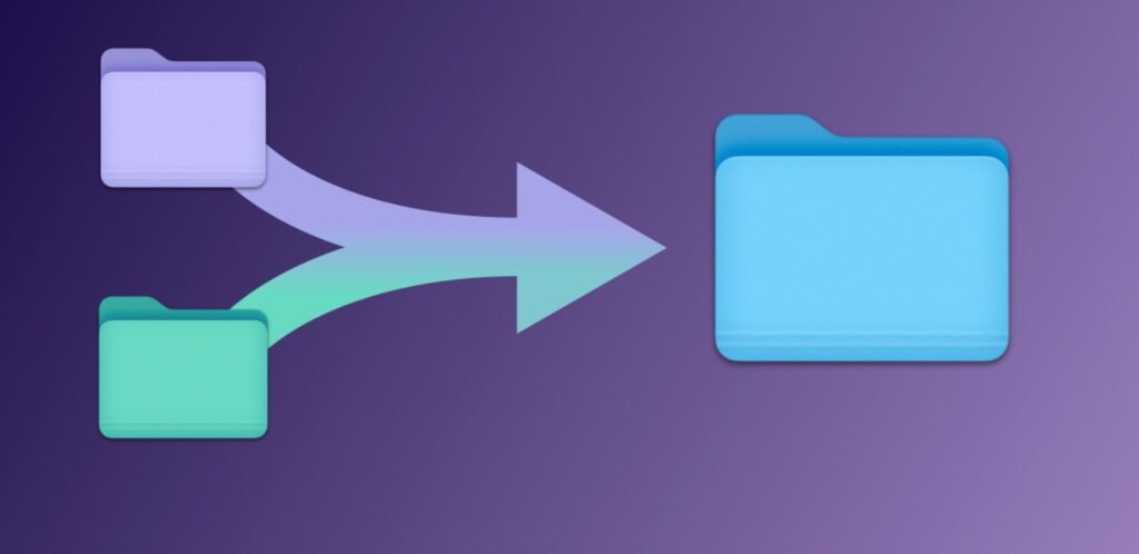 how to merge folders on mac