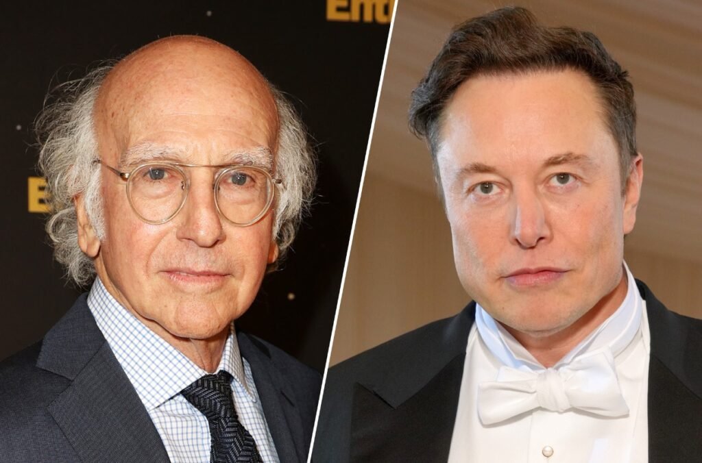 Larry David and Elon Musk clash over gun control at star-studded wedding