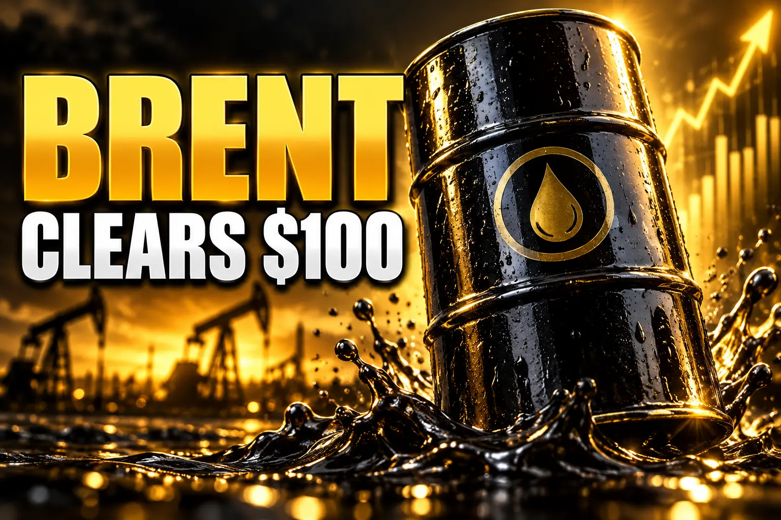 Brent crude settles above 100 after tanker strikes