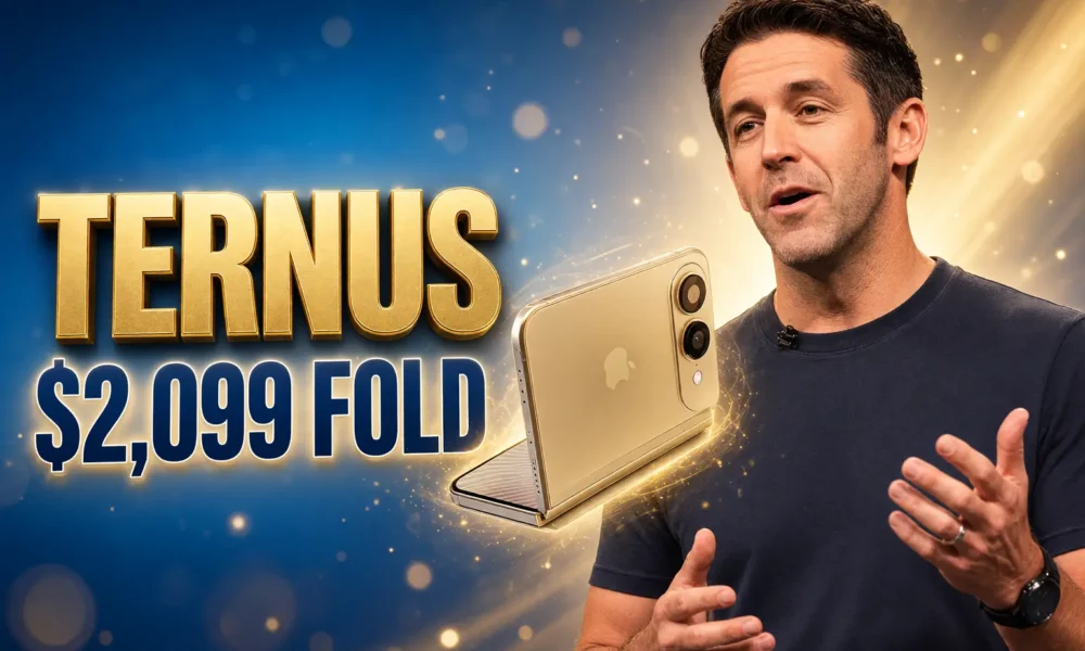 John Ternus $2099 foldable iPhone debut Apple Park