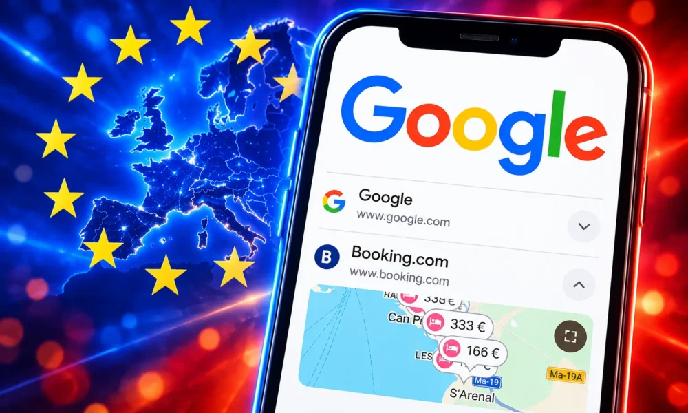 Google Search Europe comparison sites lead hotel results