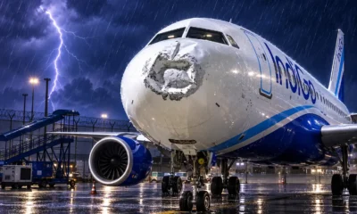 IndiGo VT-IQZ smashed radome Lucknow landing